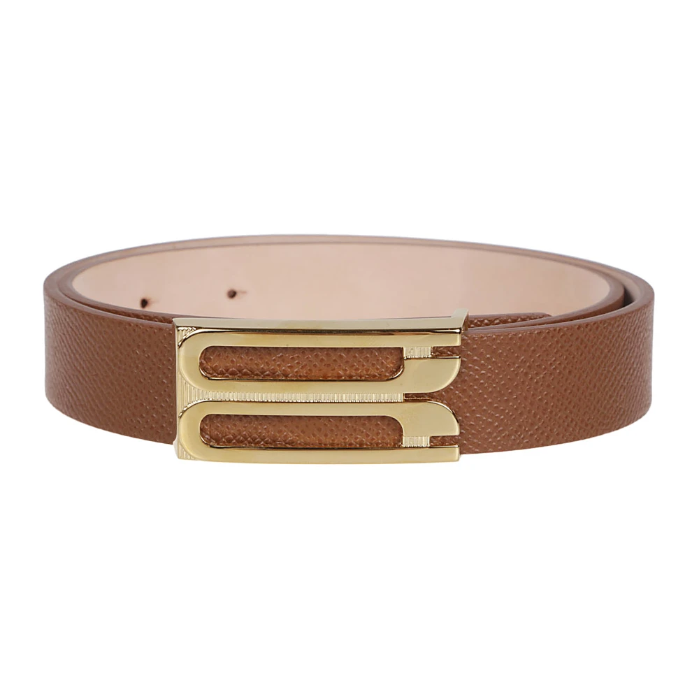 Victoria Beckham Klassieke Gesp Riem Brown Dames