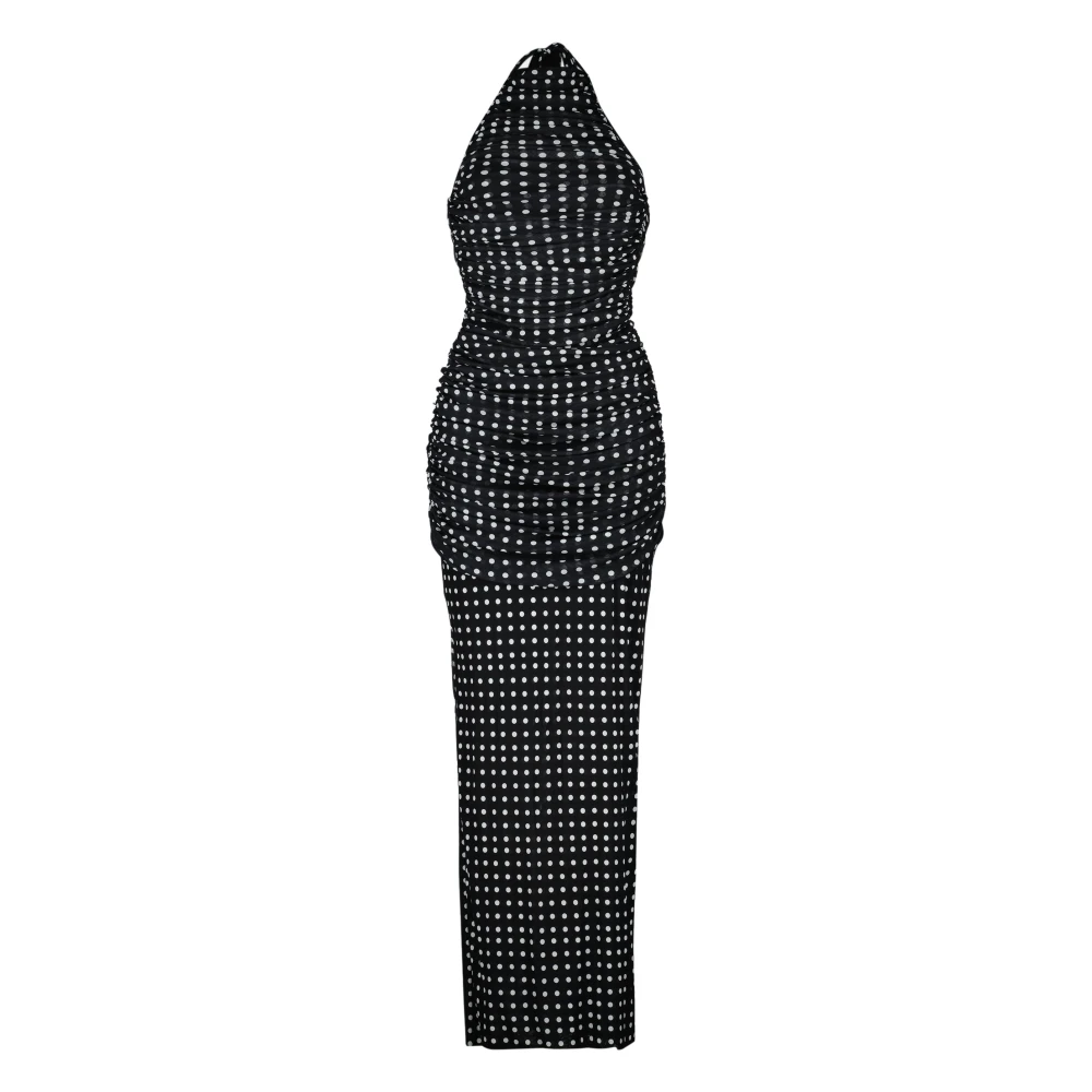 Patou Women's Black Long Draped Dress - Maxi Dresses - S - Dresses