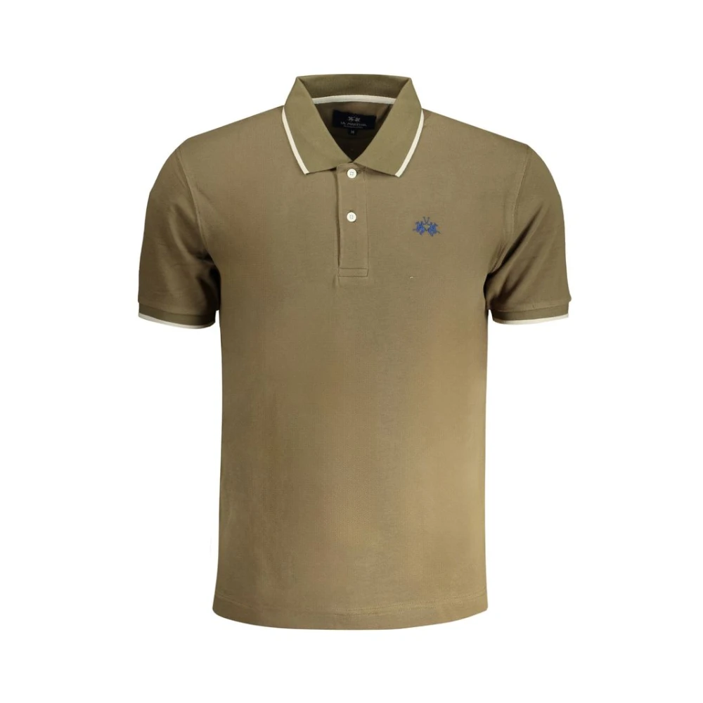 La Martina Men's Green Cotton Polo Shirt - Polo Shirts - M - Tops