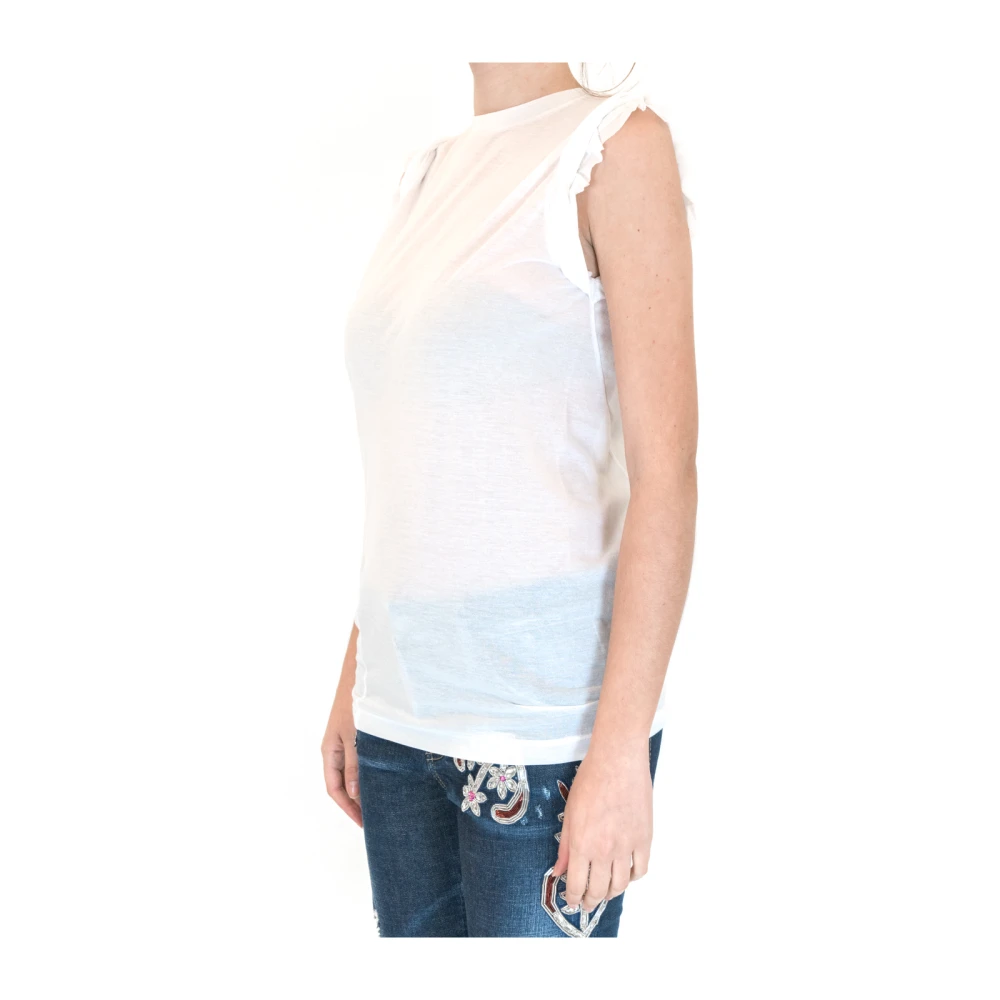 Dsquared2 Witte TOP voor een stijlvolle uitstraling White Dames