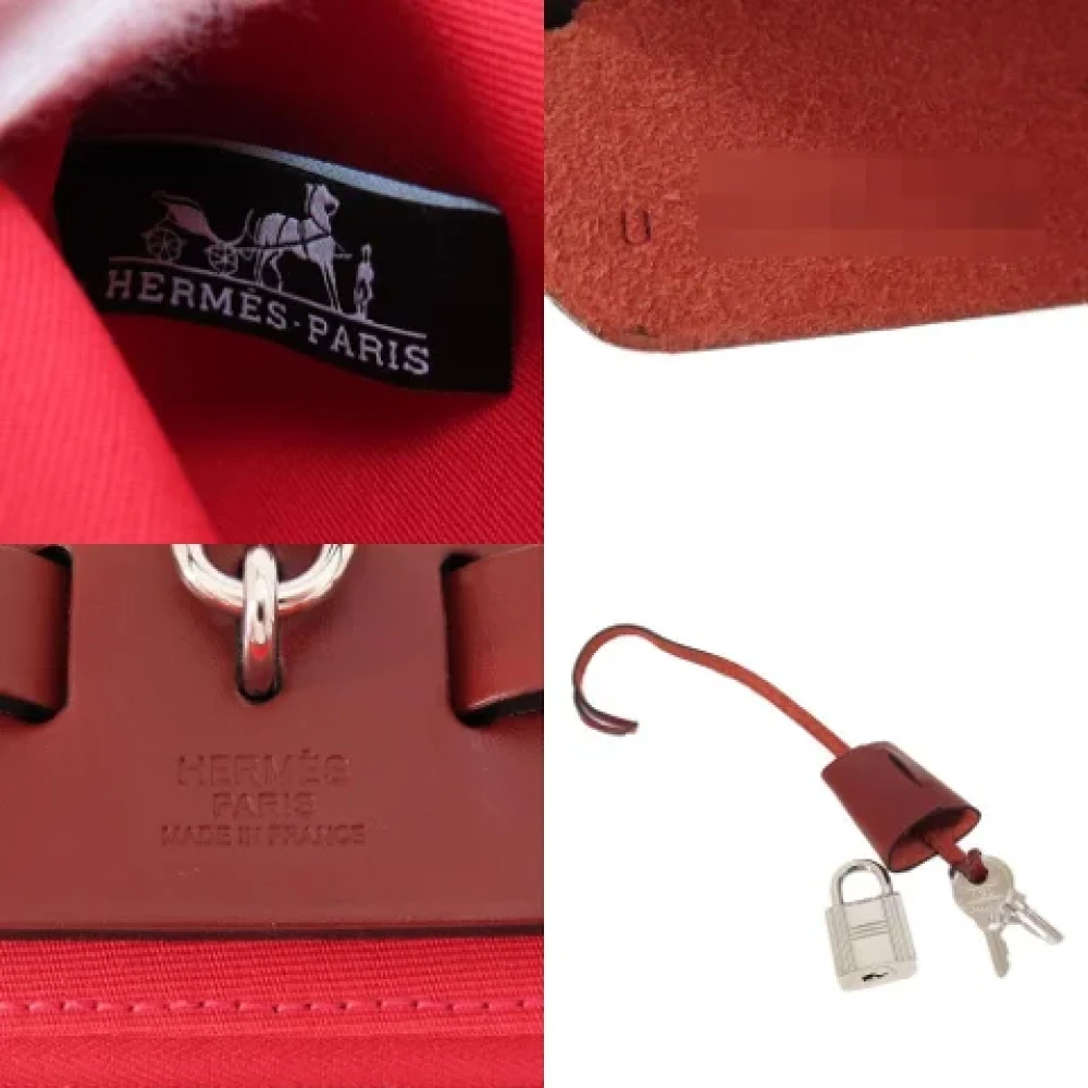 Hermès Vintage Pre-owned Fabric handbags Red Dames