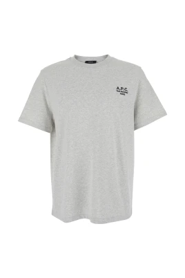 Logo-broderad T-shirt med rund hals