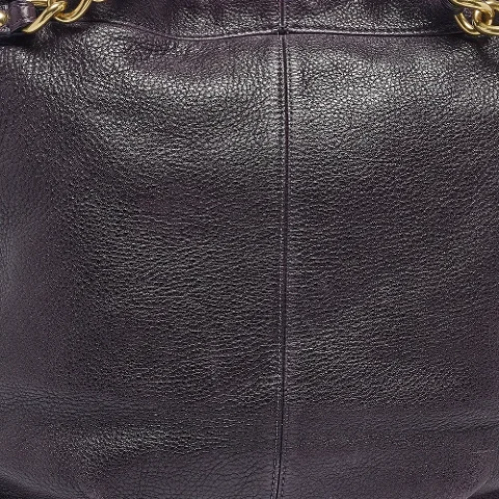 Coach Pre-owned Leather handbags Purple Dames