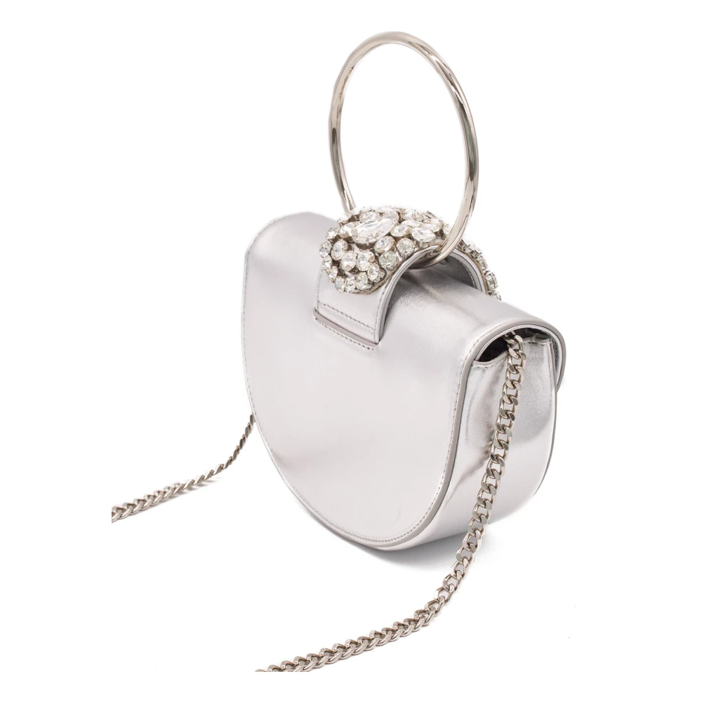 Alma en Pena Maan Flap Clutch Tas Gray Dames