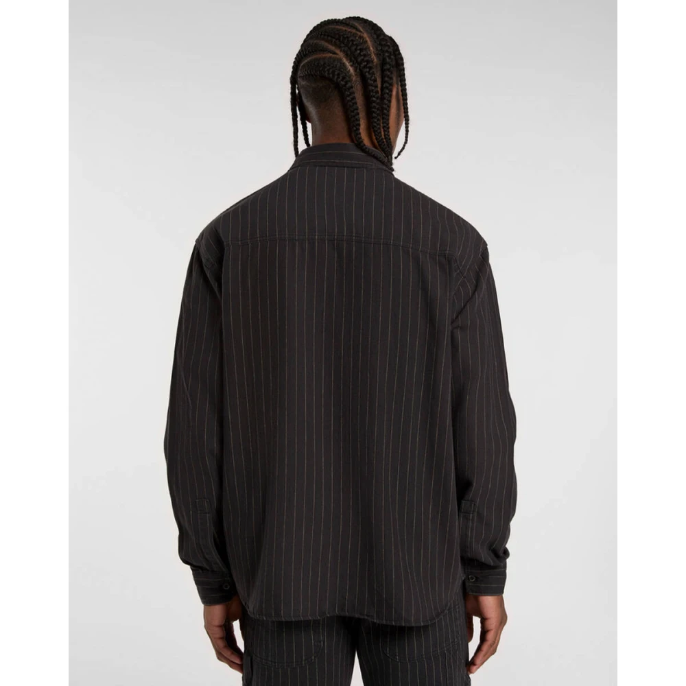 Dickies Lange Mouw Service Streep Shirt Zwart Black Heren