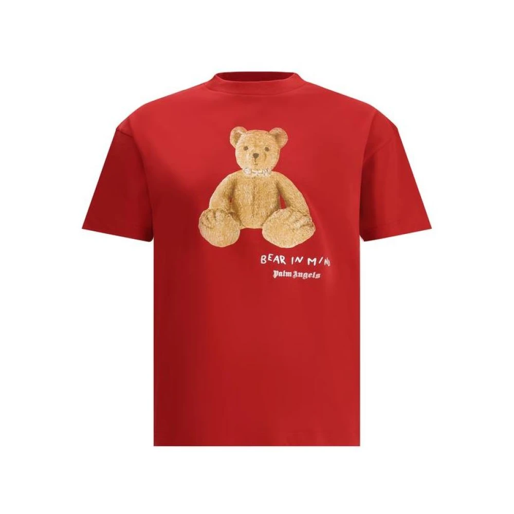 Palm Angels Beerprint Crew Neck T-shirt Red Heren
