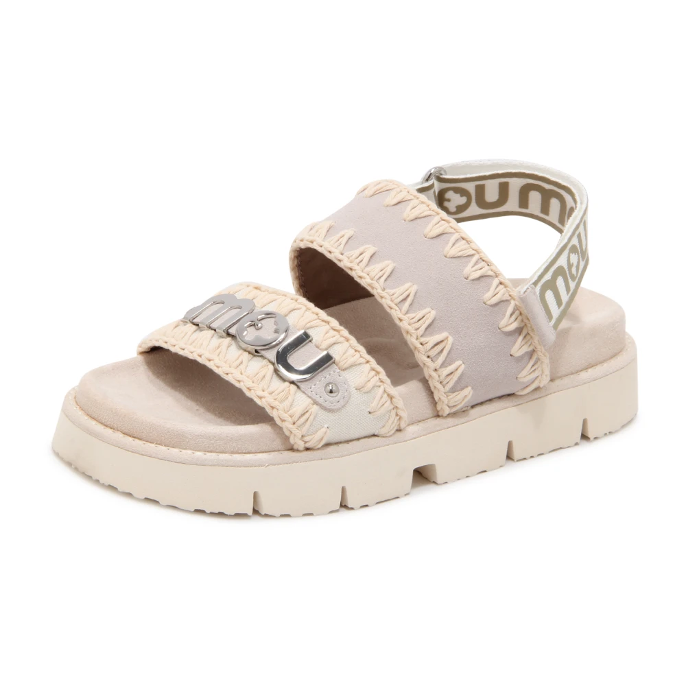 Mou Women's White Flat Sandals, 6 Uk, Bio Sandal