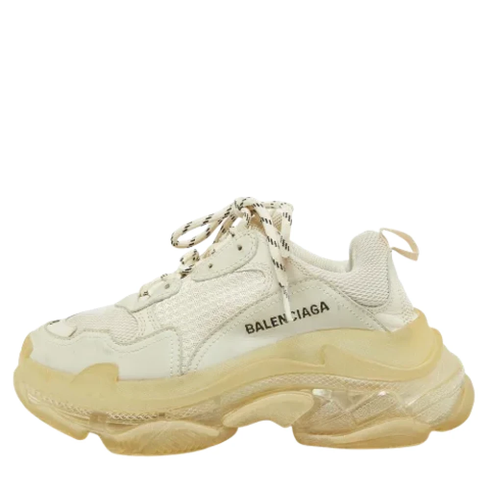 Balenciaga Vintage Tweedehands beige stoffen Balenciaga sneakers