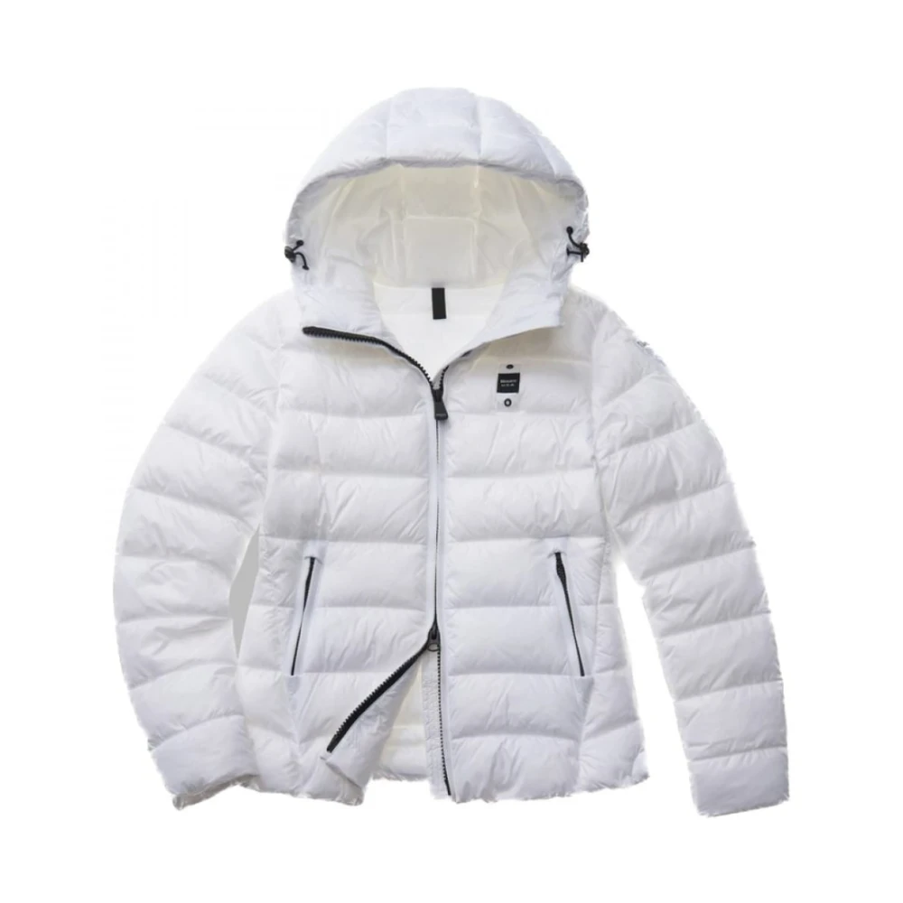 Blauer Witte Winterjas Caroll White Dames