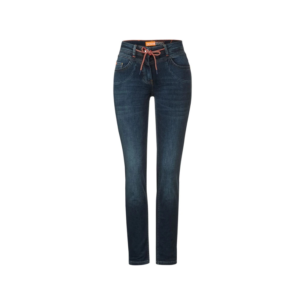 Cecil Stijlvolle Denim Jeans Blue Dames