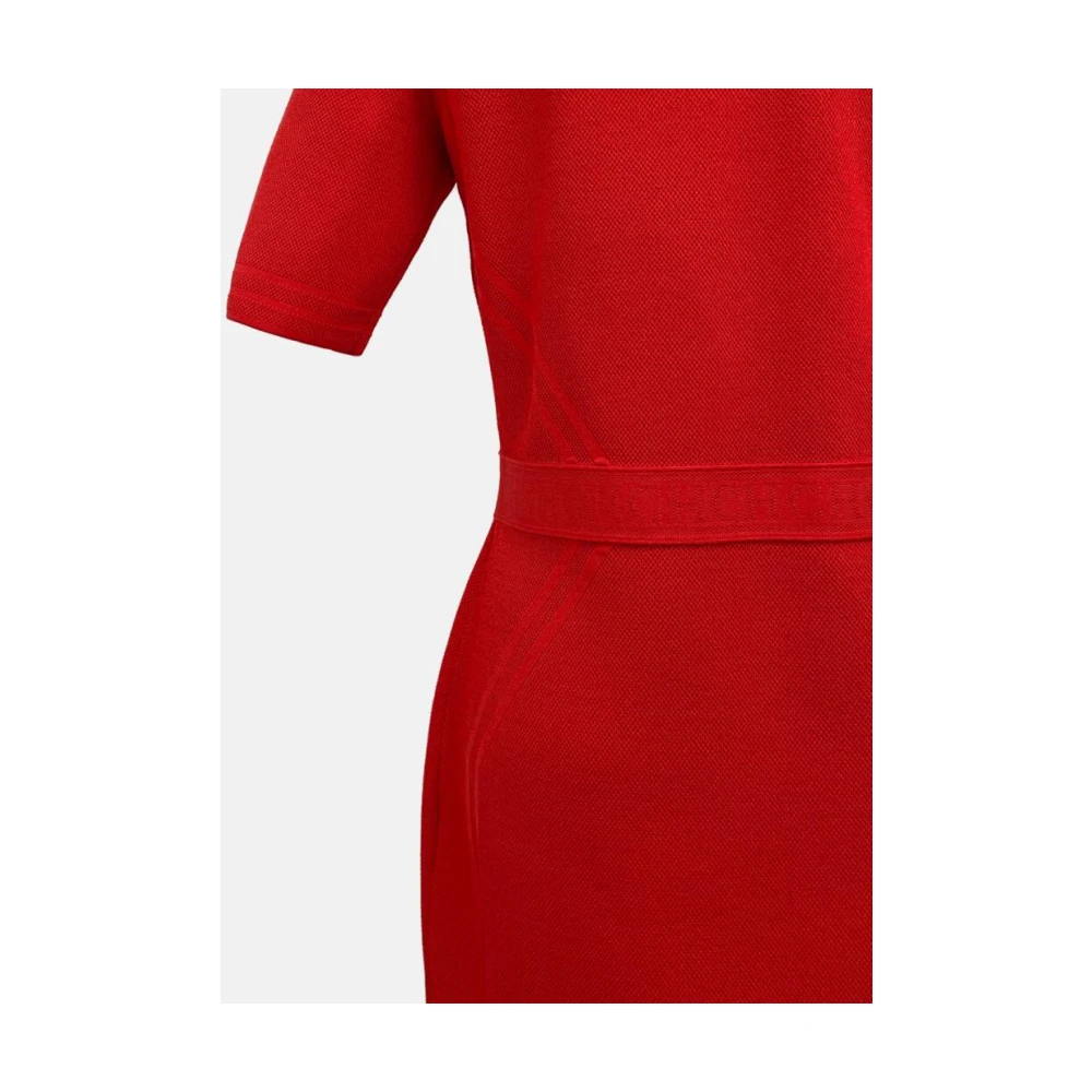Carolina Herrera Rode Neopreen Stijl Midi Jurk Red Dames