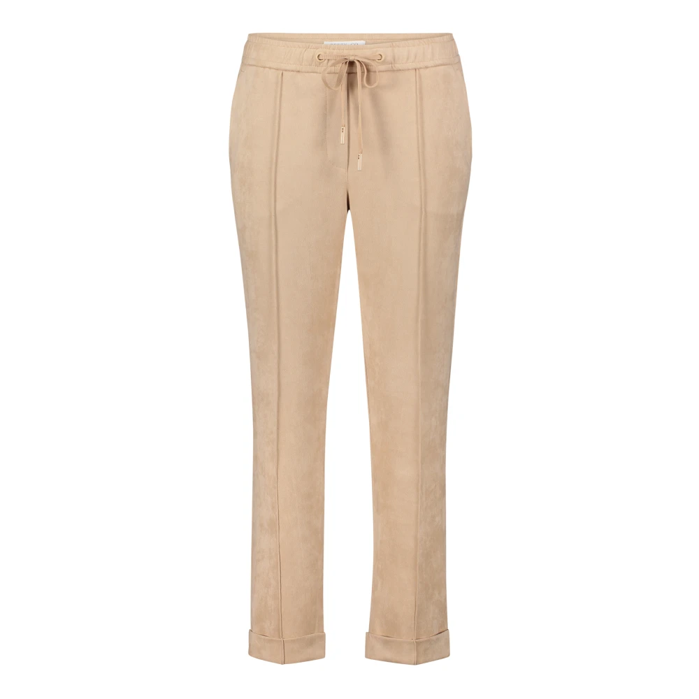 Betty & Co Broek met plooien Beige Dames