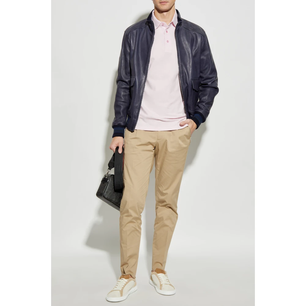ETRO Leren jas Blue Heren
