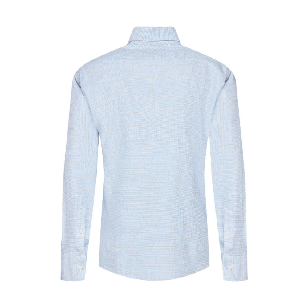 LA MARTINA Gestreept katoenen overhemd in blauw en wit Blue Heren