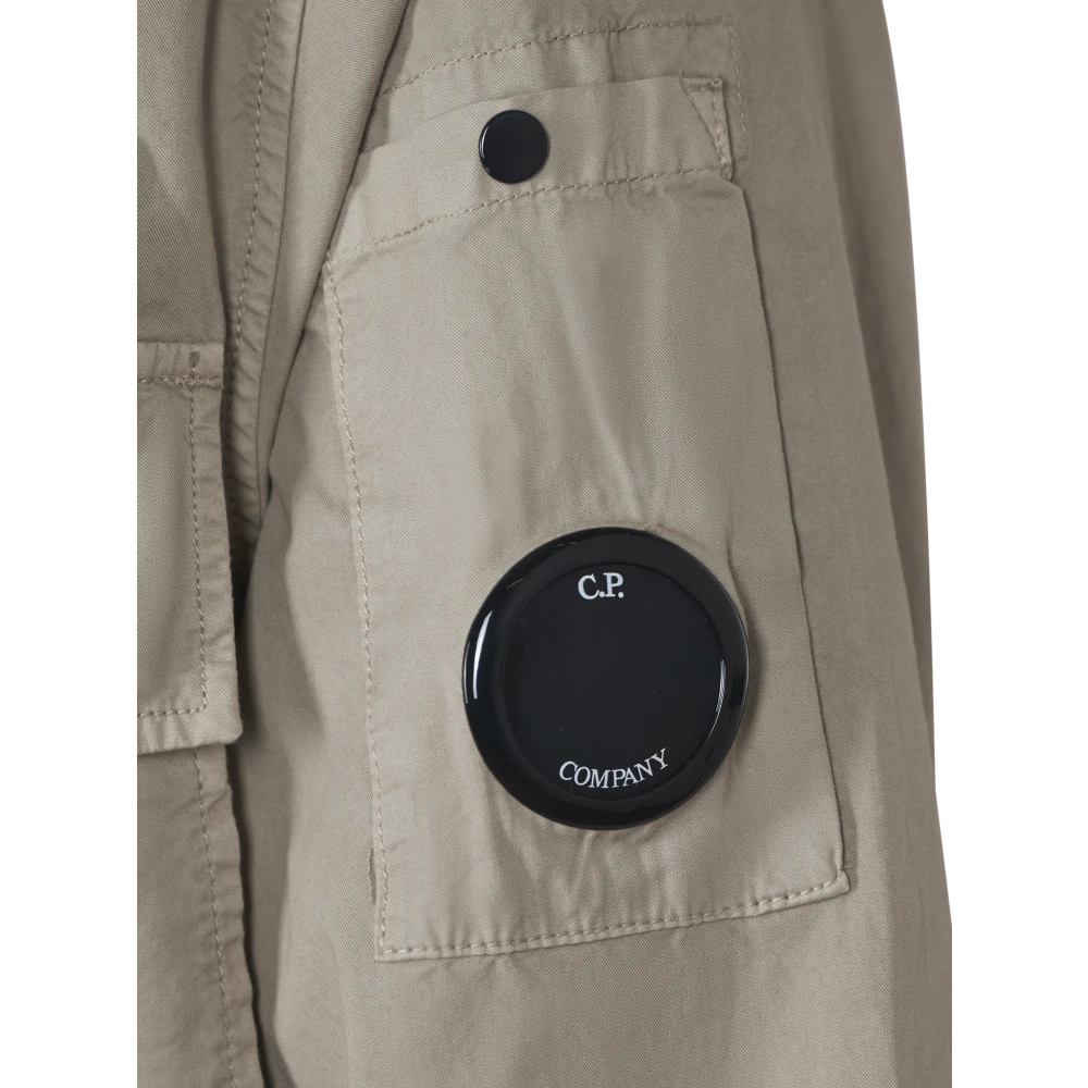 C.P. Company Gabardine Lens Overhemd voor Mannen Beige Heren