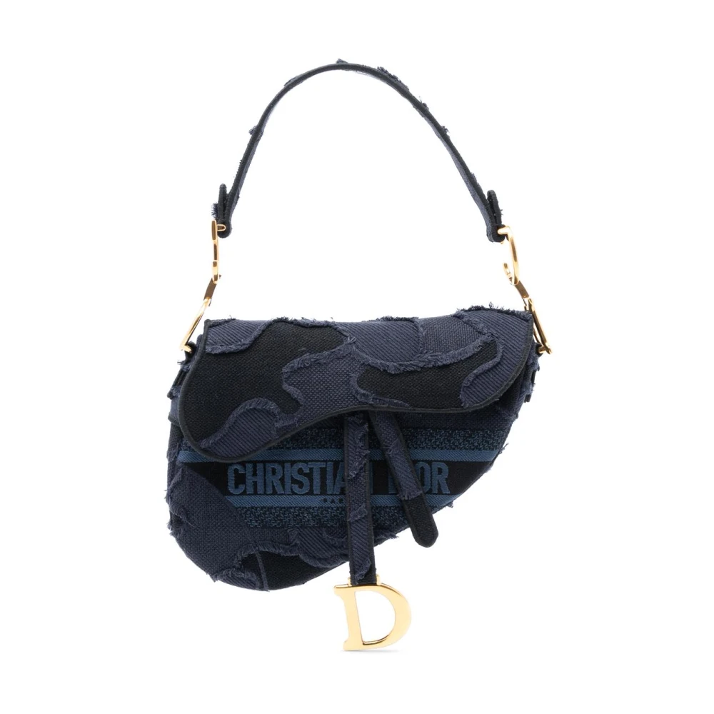 Dior Vintage Women's Blue Pre-Owned Saddle Bag
