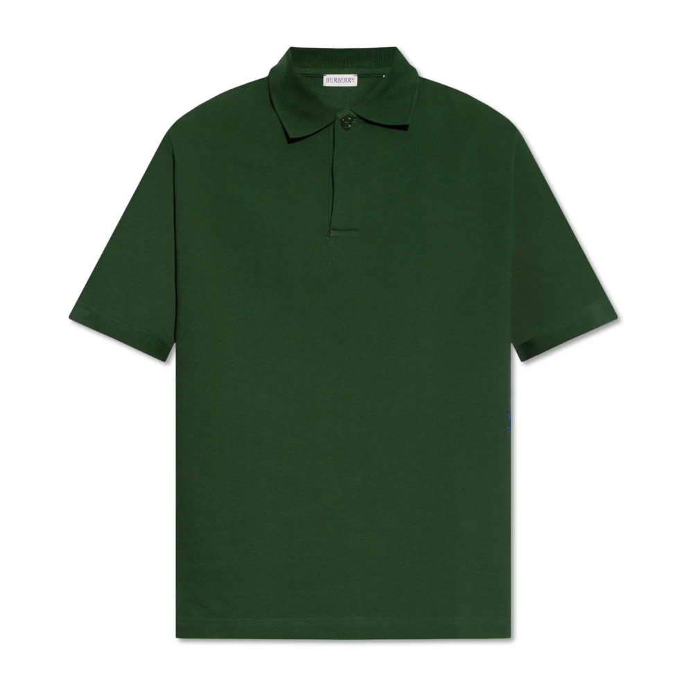 Burberry Polo shirt met geborduurd logo Green Heren