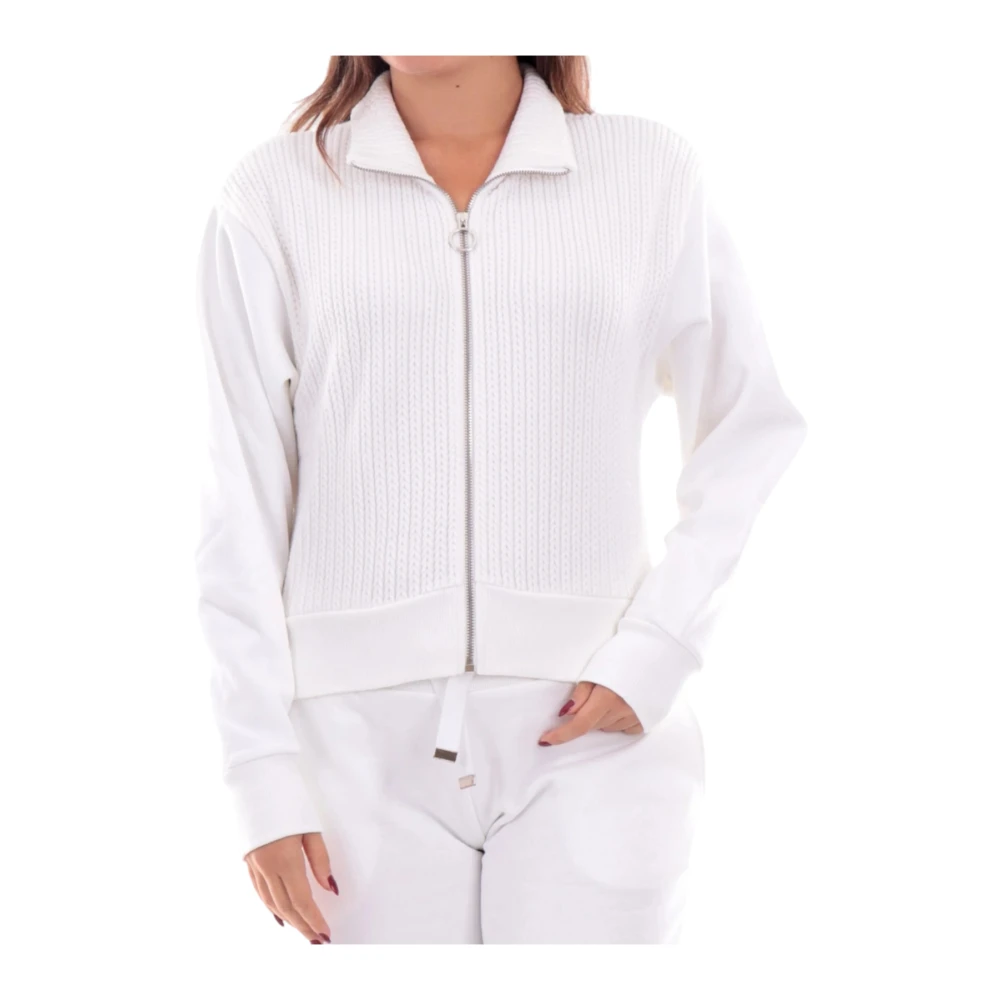 Colmar Witte Vlecht Sweatshirt Aw24 White Dames