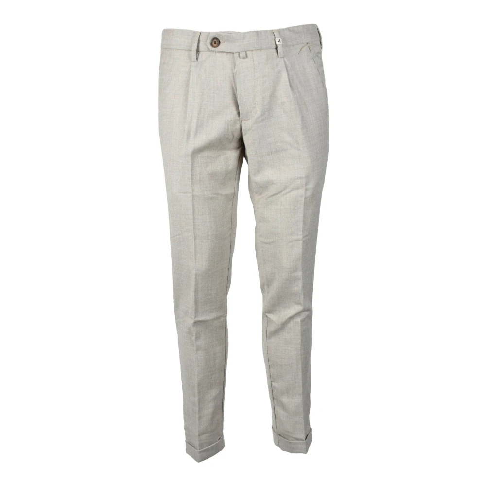 Myths Wolmix Stretchbroek Beige Heren