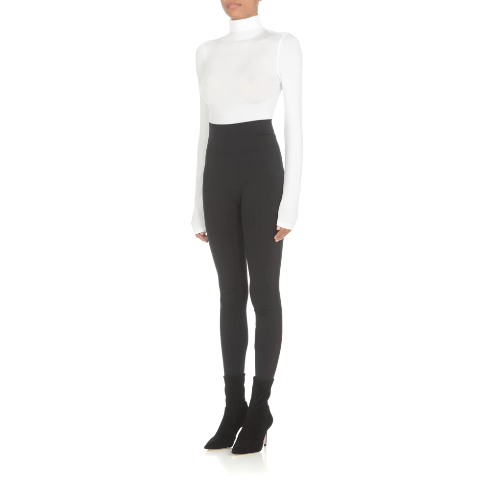Wolford Witte Katoenen Hoge Nek Body White Dames