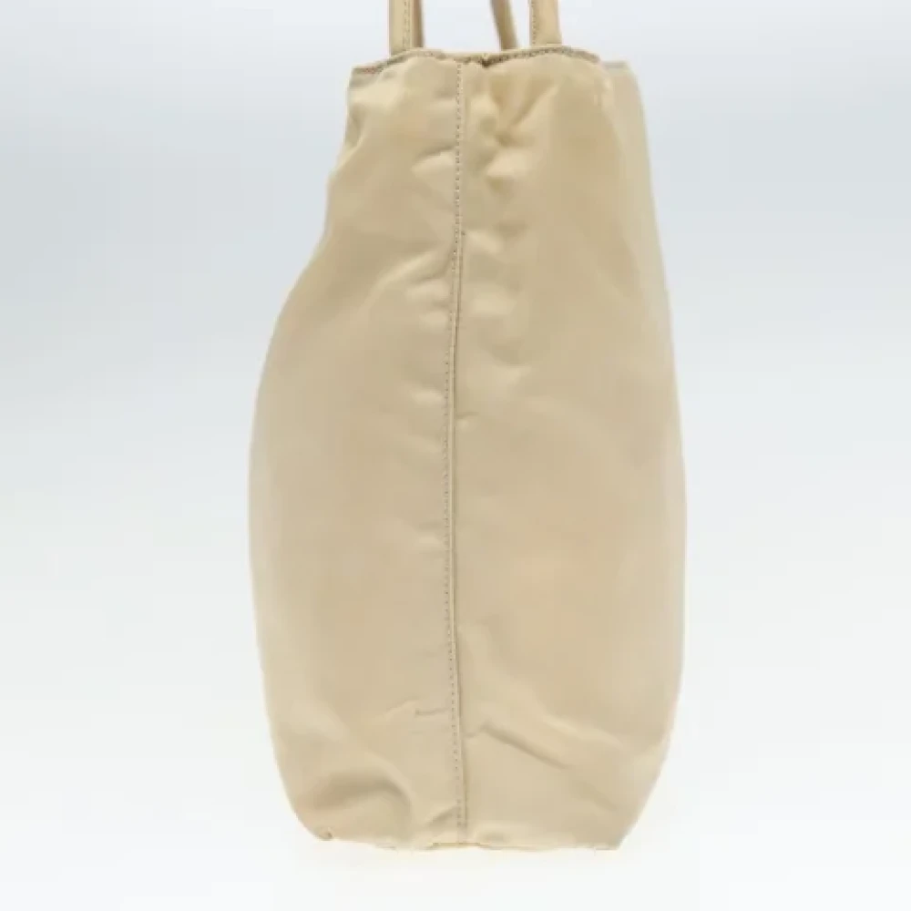 Prada Vintage Pre-owned Nylon prada-bags Beige Dames