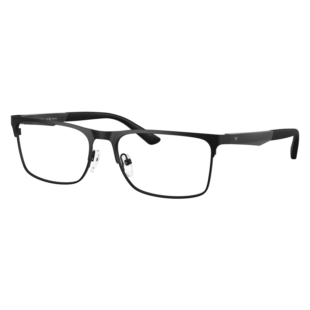 Emporio Armani Transparent Man Ea1183 3001 Optical Frames Metal Black Squared Normal - Image 3
