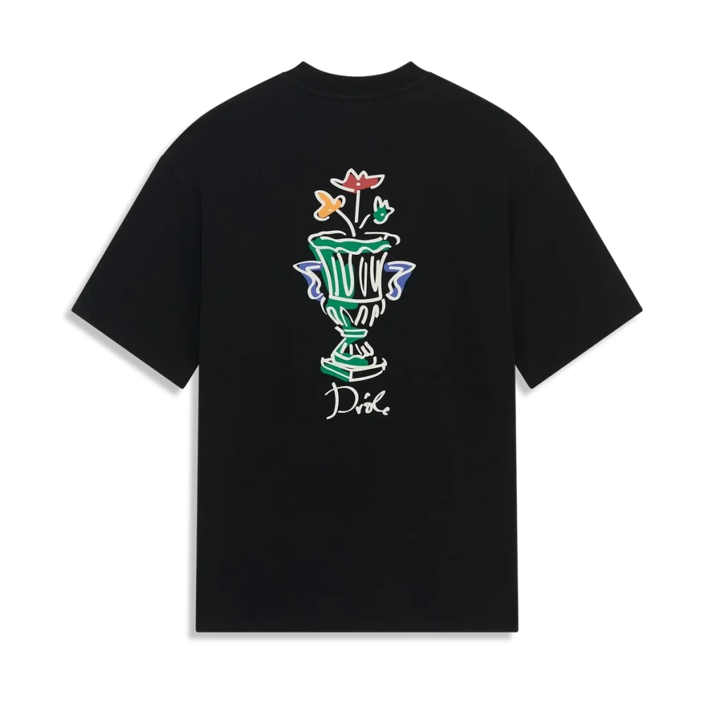 Drole de Monsieur Navy Slogan Logo T-shirt Black Heren