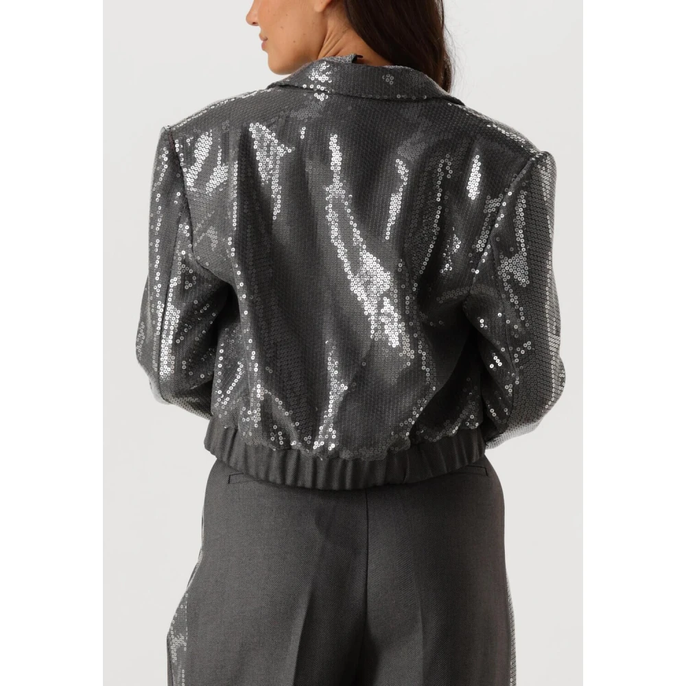 Aaiko Pailletten blazer voor glamoureuze avonden Gray Dames