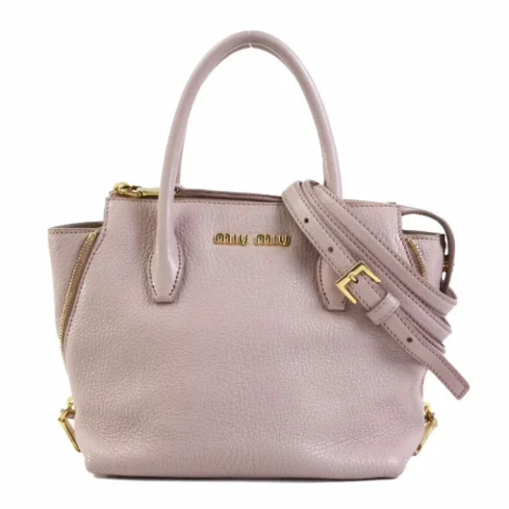 Miu Pre-owned Fabric handbags Pink Dames