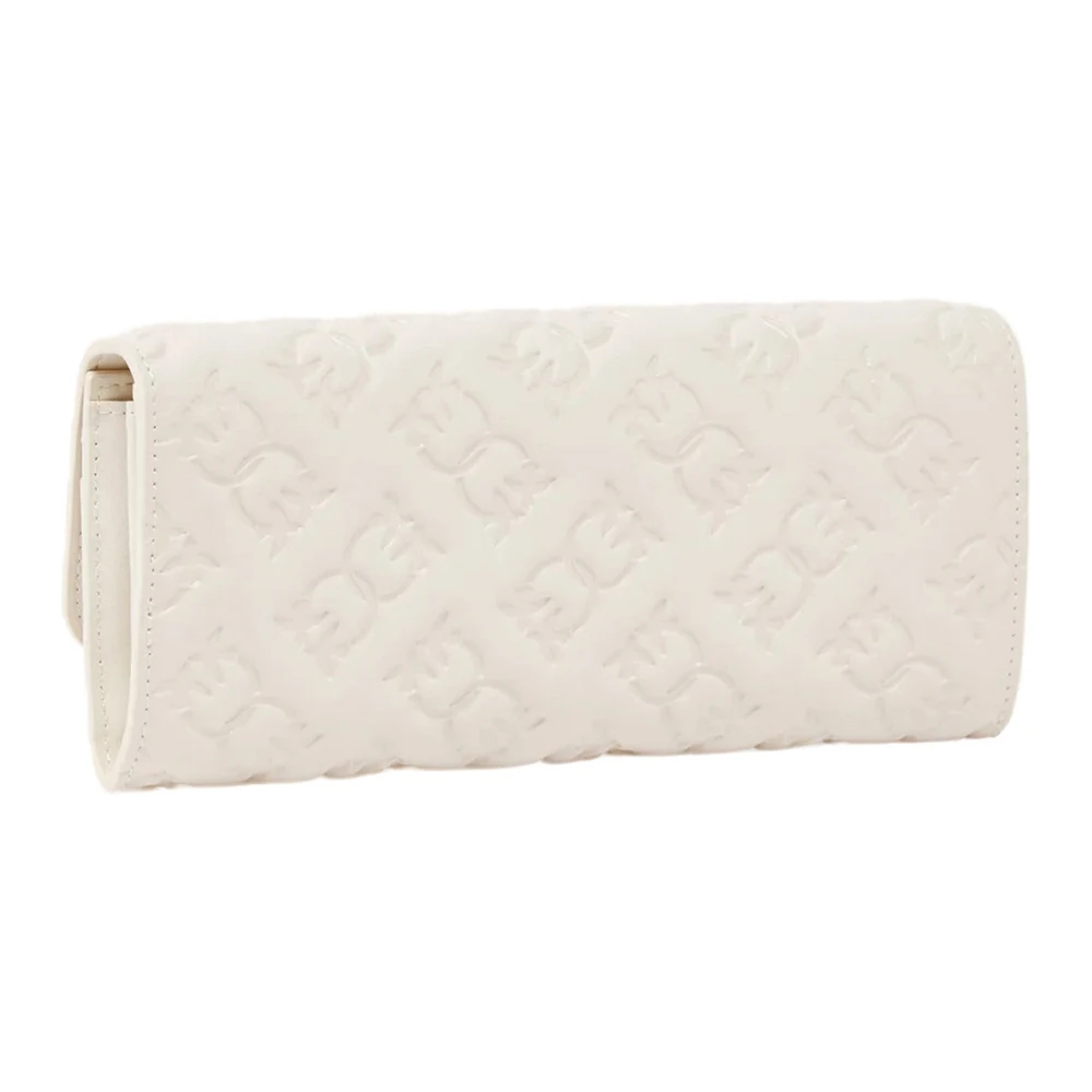 pinko Leren portemonnee met stijlcode White Dames