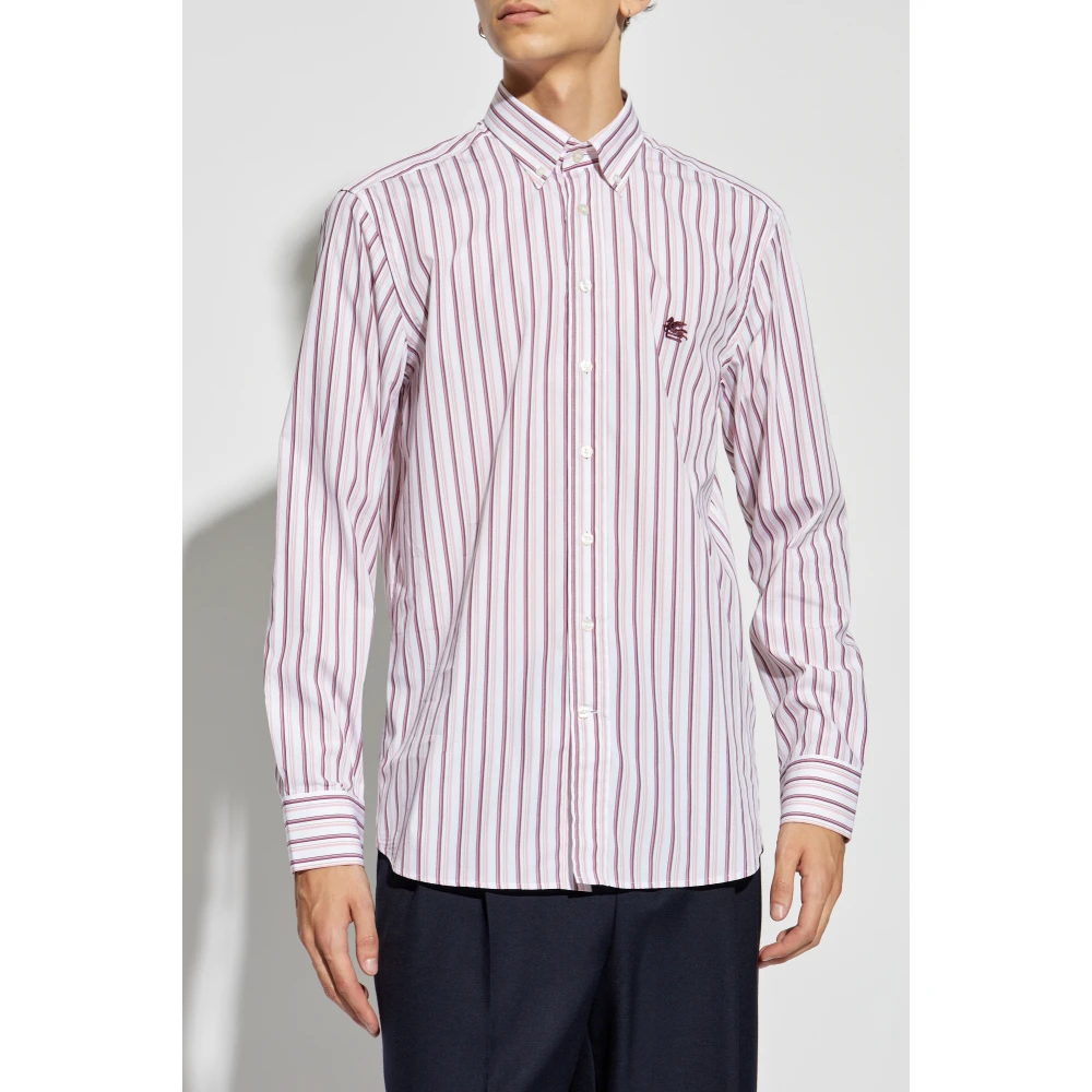 ETRO Gestreept overhemd Pink Heren