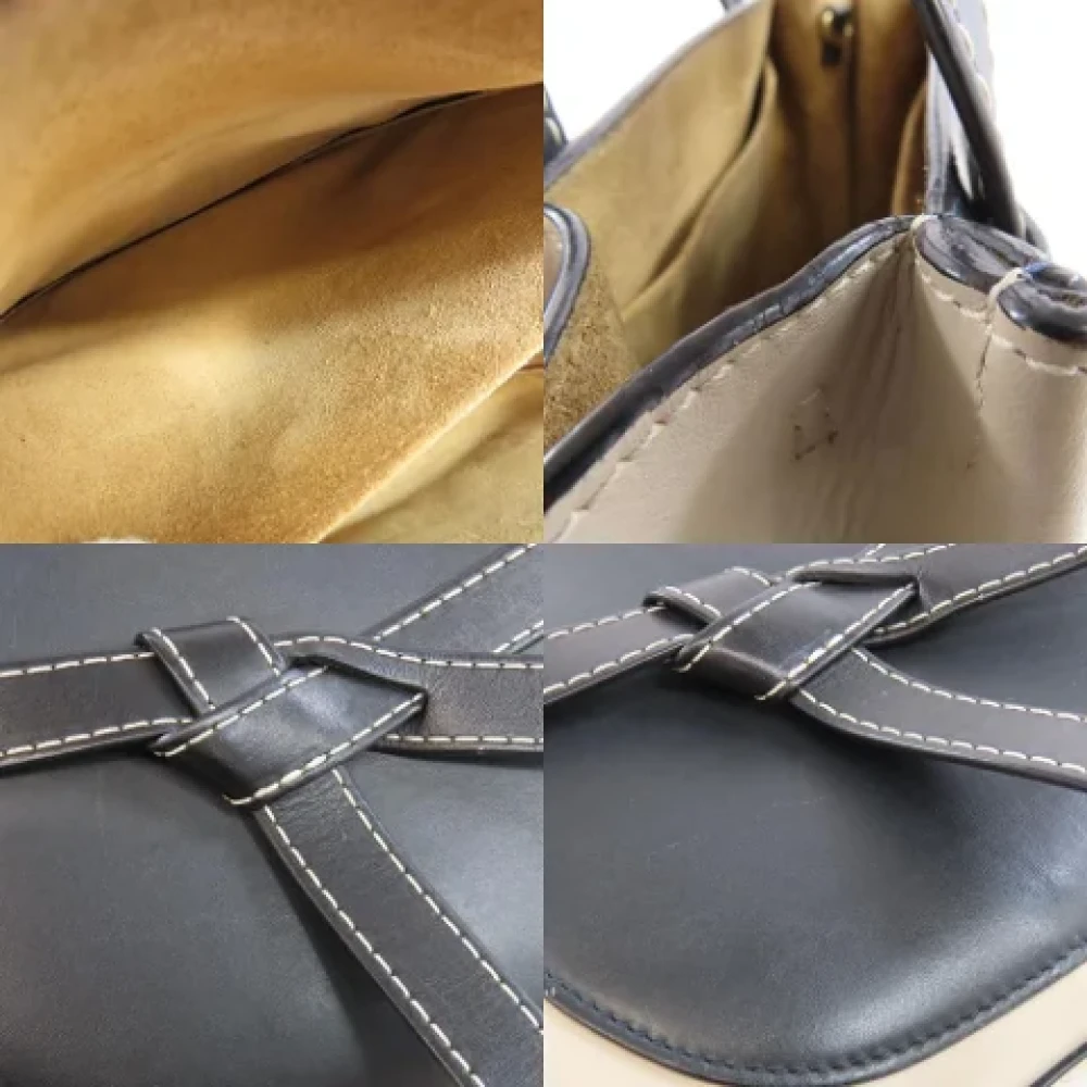 Loewe Pre-owned Leather handbags Black Dames