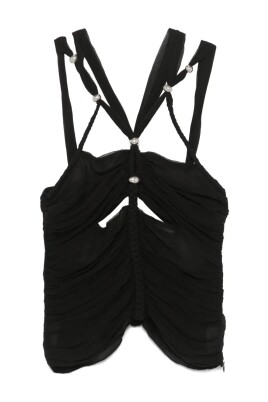 black-double-strap-top