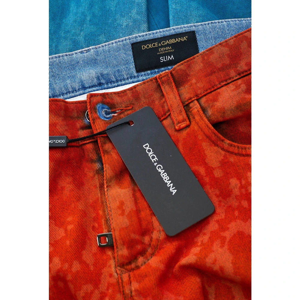 Dolce & Gabbana Heren Slim Gecombineerde Kleur Jeans Multicolor Heren