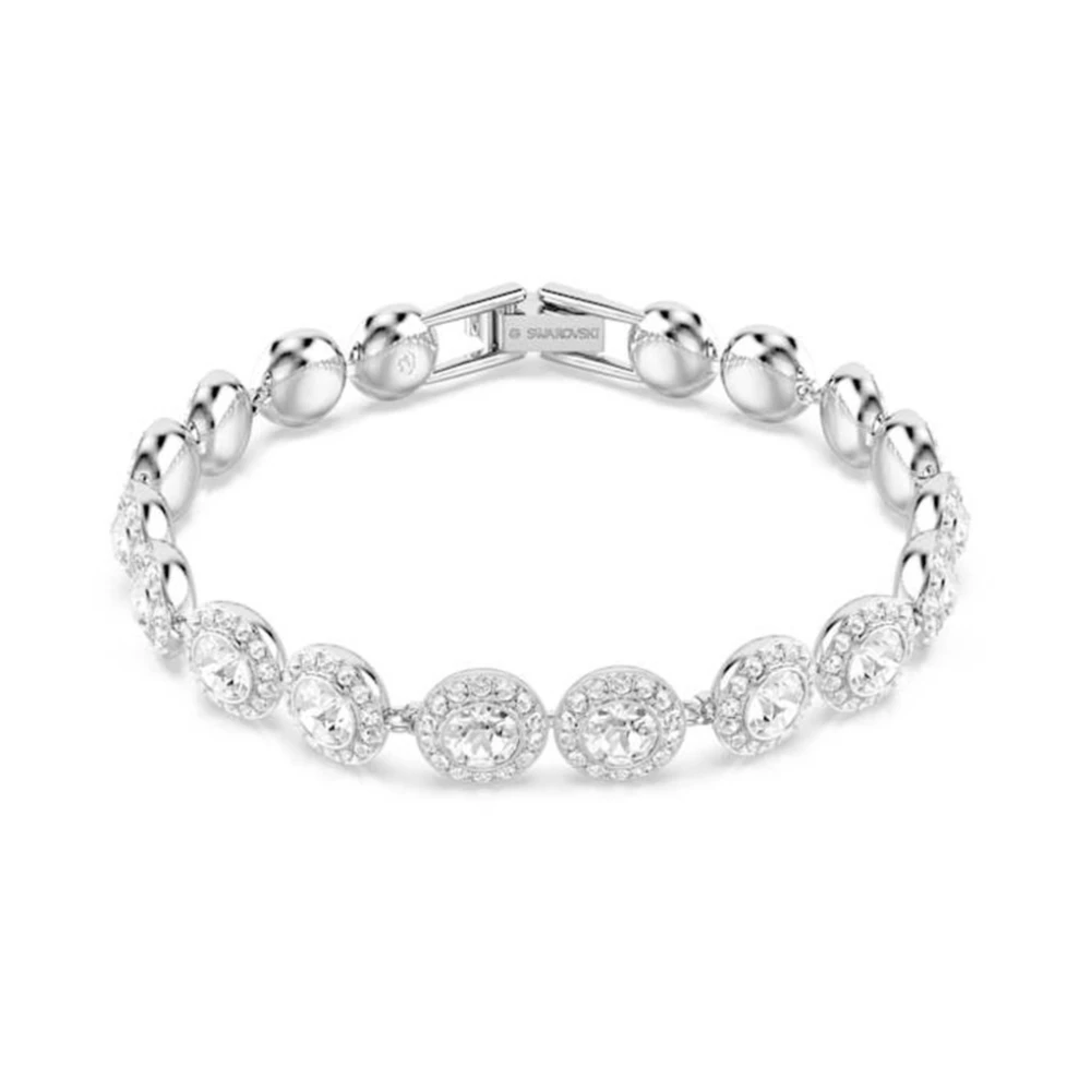 Swarovski Pulsera De Cristal En Color Plata Accessories Mujer Gris  Pulsera De Cristal En Color Plata