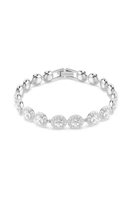 Kristallarmband i silverfärg