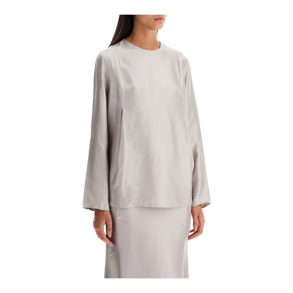 Loulou Studio Zijden Adalyn Blouse Gray Dames