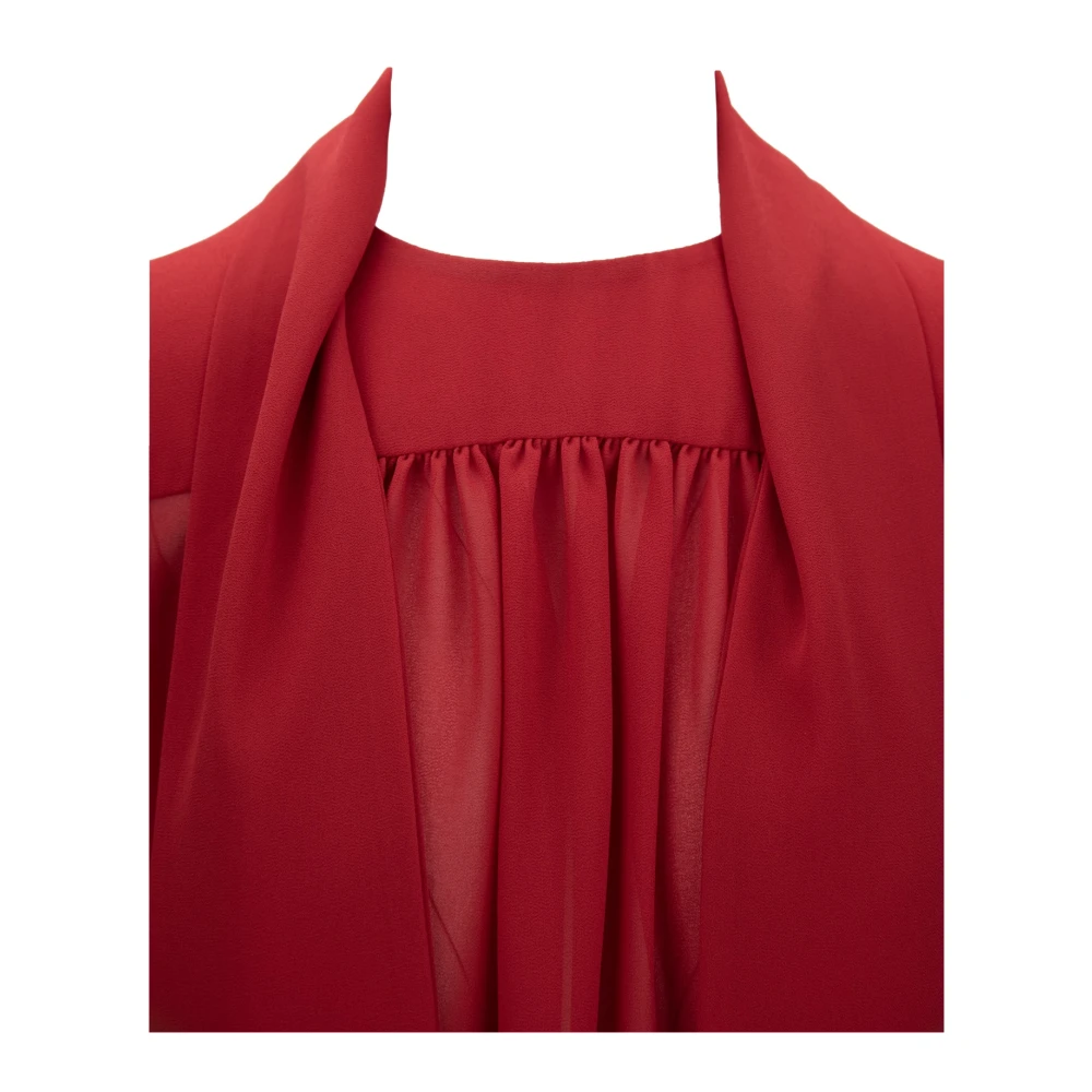 Elisabetta Franchi Blouse met parelknopen Red Dames