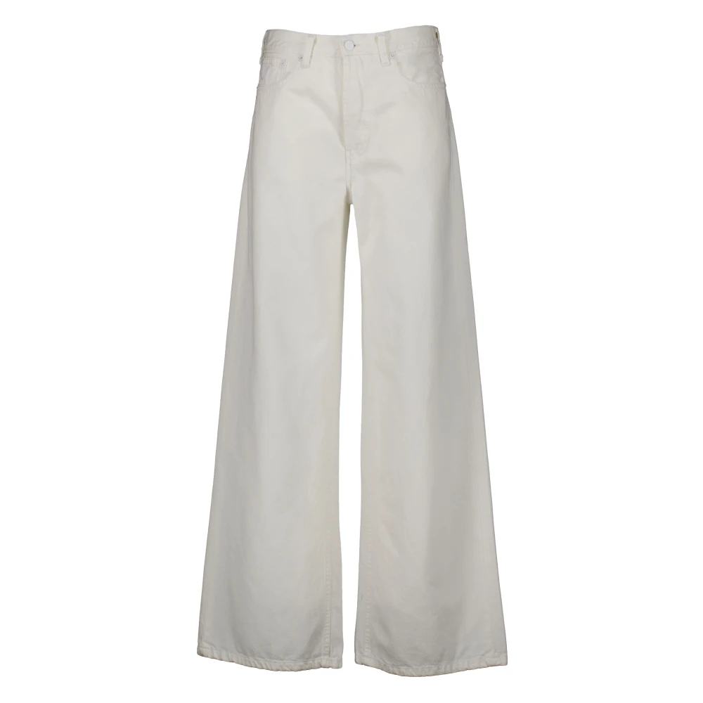 Lois Women's White Wide Jeans, W26, Skater Loose Jeans Ecru