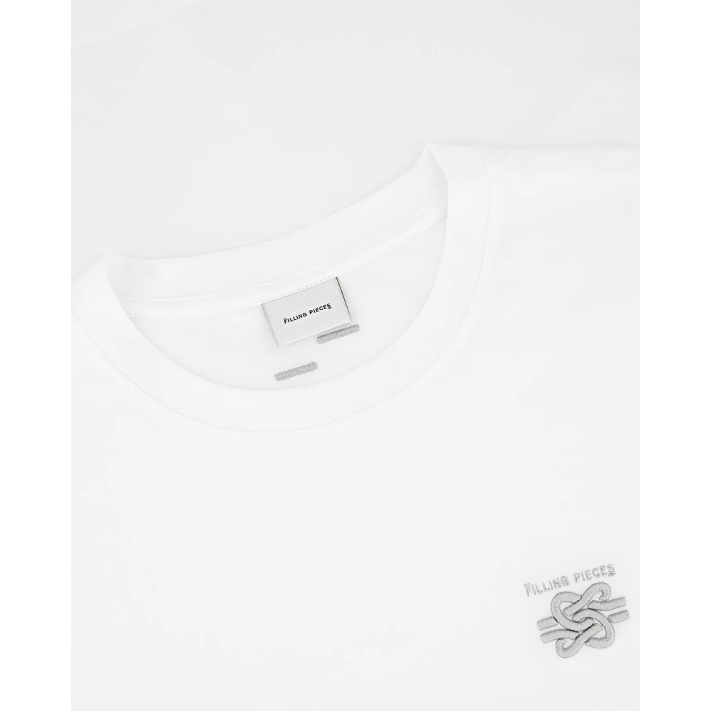 Filling Pieces T-shirt Embroidered Knot White Heren