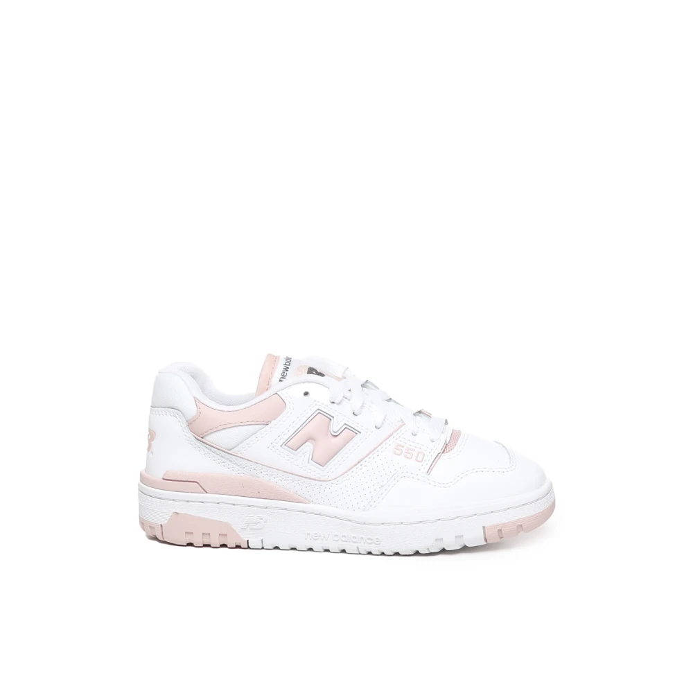 New Balance Eco-Leren Sneakers Wit Roze White Dames