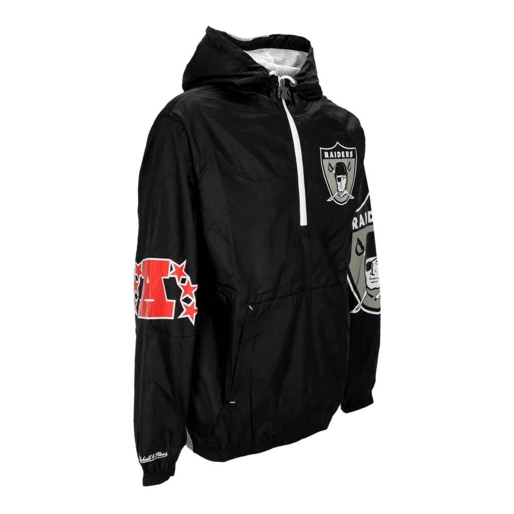 Mitchell & Ness Oakland Raiders Windbreaker Anorak Originele Teamkleuren Black Heren