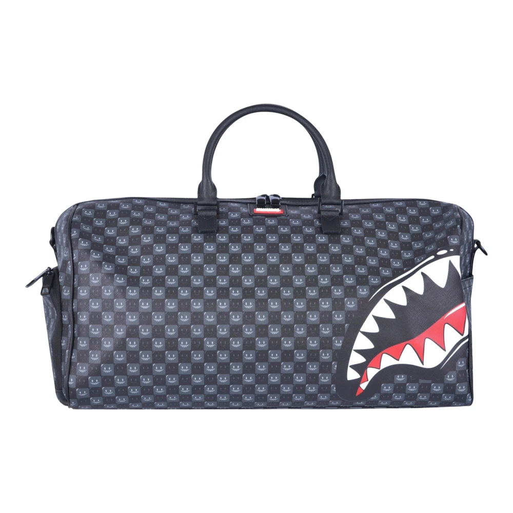 Sprayground Unisex Grigio - Sharks In Paris Check Duffle - Bags - One Size - Immagine 3