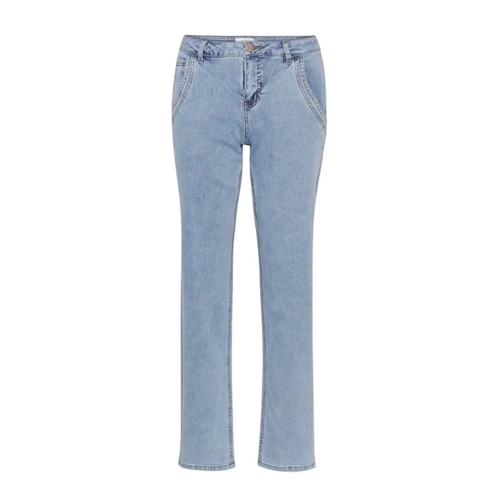 Straight-Leg Miami Light Blue Denim Jeans