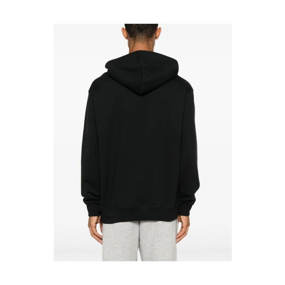 New Balance Zwarte hoodie met geborduurd logo Black Heren