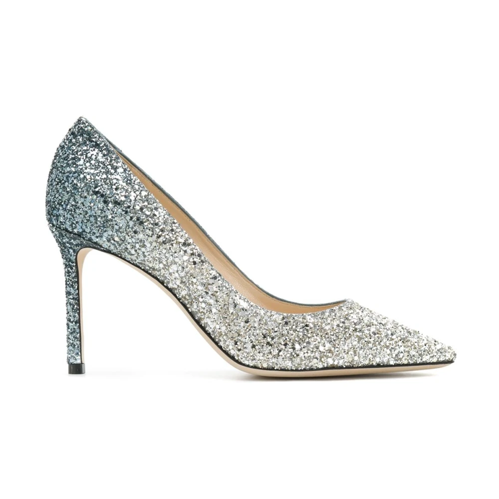 Jimmy Choo Women's Gray Romy 85 Pumps