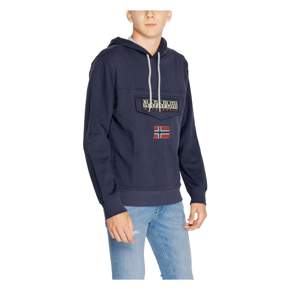 Napapijri Mannen Sweatshirt Herfst Winter Collectie Blue Heren