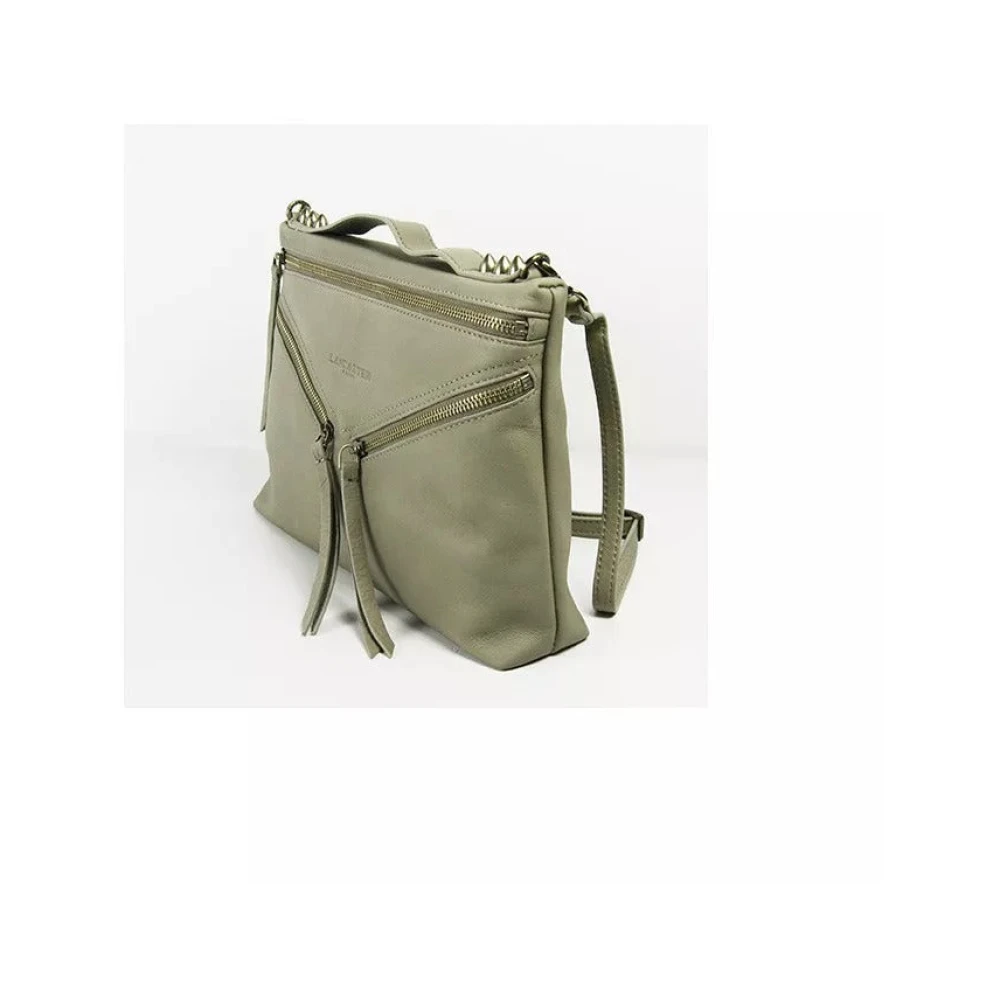 Lancaster Vintage leren schoudertas zacht Brown Dames
