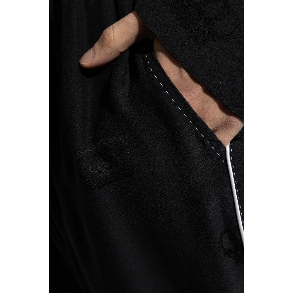 Dolce & Gabbana Zijden broek Black Heren