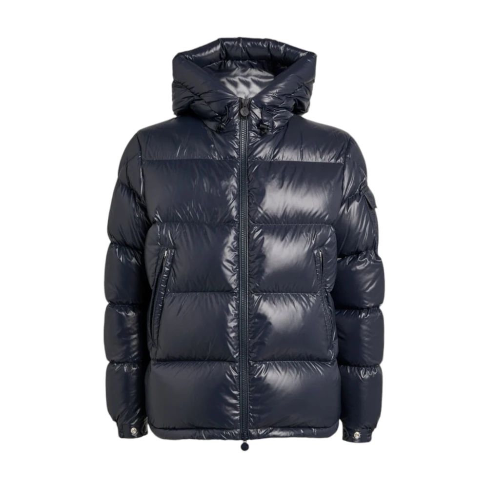 Moncler Kort Dunjacka med Justerbar Huva Blue, Herr